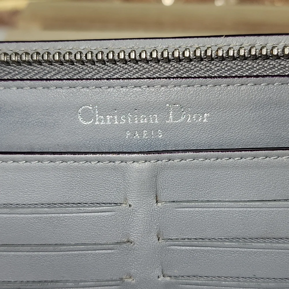 Christian Dior long  Zip WALLET PRESTINE CONDITION AUTHENTIC GORGEOUS
